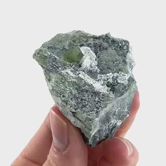 Demantoid Garnet on Matrix | raw green garnet crystal, mineral specimen (Pakistan)