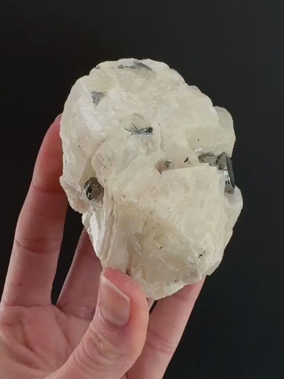 Rare! Carrollite in Calcite Specimen (DR Congo) | carrollite crystal, mineral specimen, rare minerals, rare gems