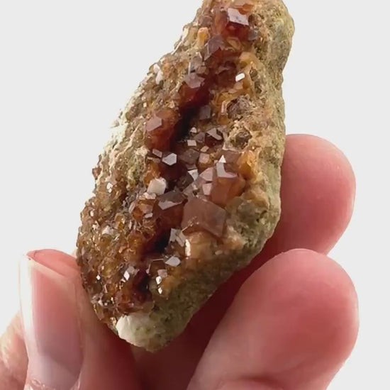 Spessartine Garnet (Pakistan) | orange garnet crystal, mineral specimen