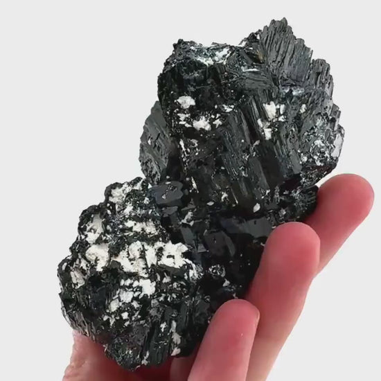 Raw Black Tourmaline Crystal Cluster | Namibia Protection Stone