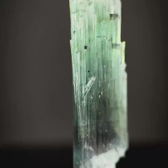 Tourmaline var. Indicolite (Pakistan) | blue and green tourmaline crystal, bi color tourmaline mineral specimen