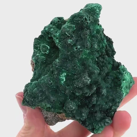 Fibrous Malachite (DR Congo) | raw green malachite crystal, mineral specimen