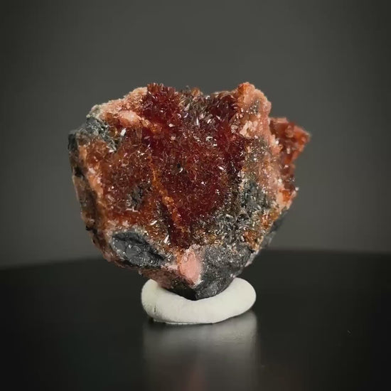 Rhodochrosite | red crystal, rare mineral specimen from South Africa