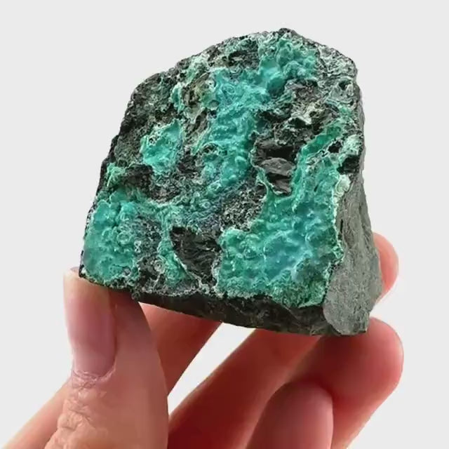 Chrysocolla / Gem Silica (DR Congo) | botryoidal chrysocolla crystal, mineral specimen