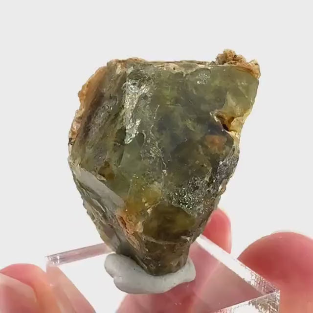 Andradite-Grossular Garnet | natural green crystal, raw mineral specimen from Mali
