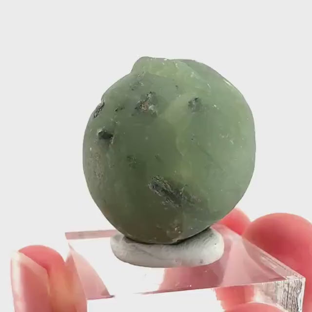 Prehnite with Epidote | Botryoidal green crystal, mineral specimen from Mali