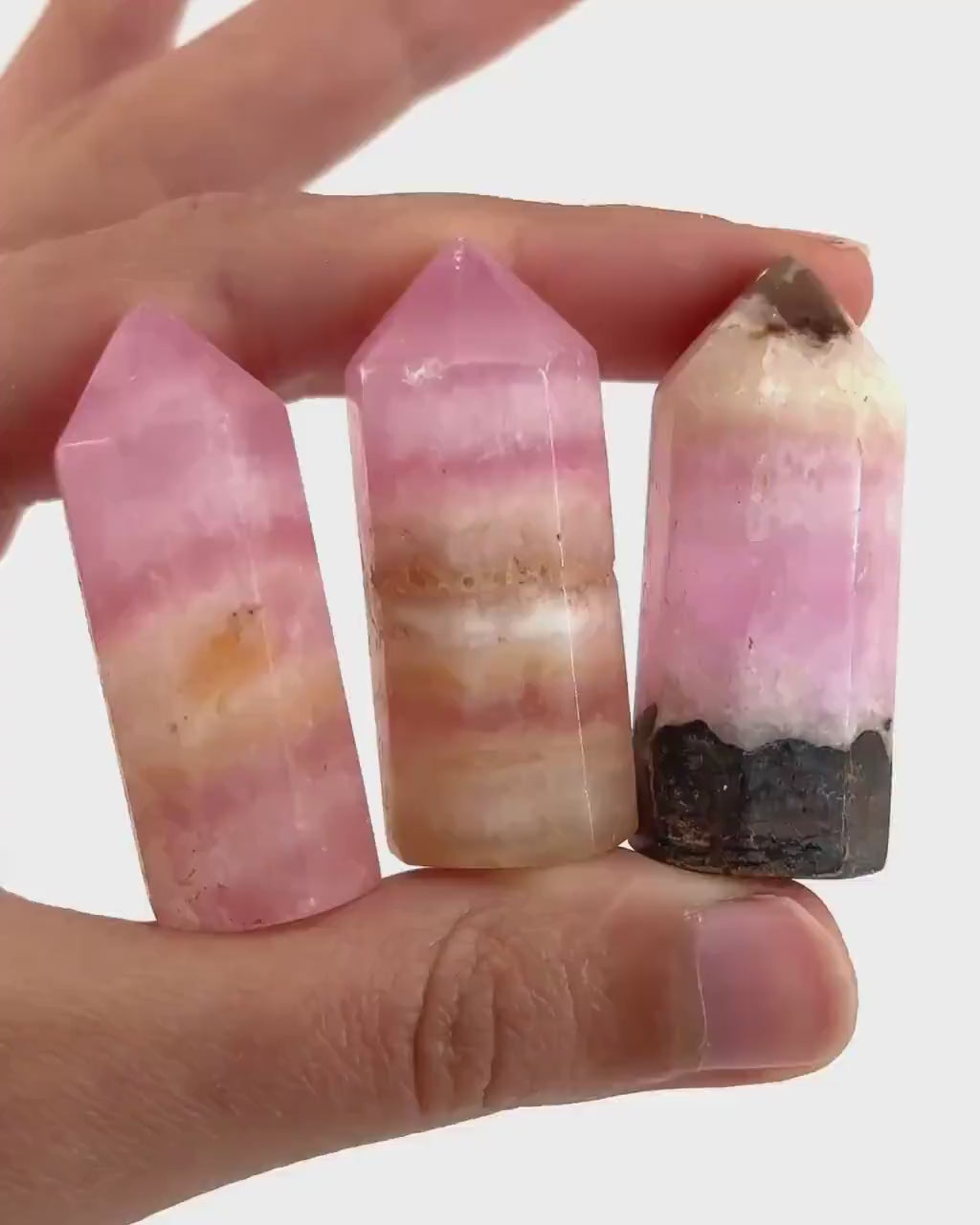 Rare! Pink Aragonite Point, natural pink aragonite tower, crystal point, pink aragonite crystal