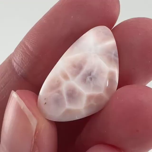 Pink Natrolite Gemstone Cabochon