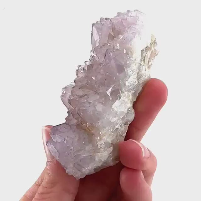 Spirit Quartz Crystal | raw natural purple amethyst cactus quartz, mineral specimen