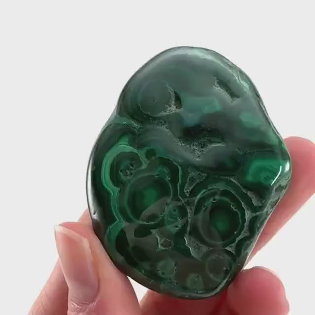 Polished Malachite (DR Congo) | natural malachite, malachite freeform, malachite, mineral specimen