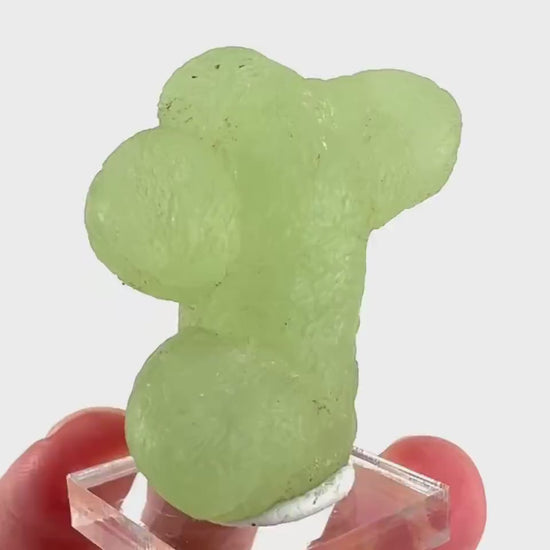 Prehnite | Botryoidal green crystal, mineral specimen from Mali