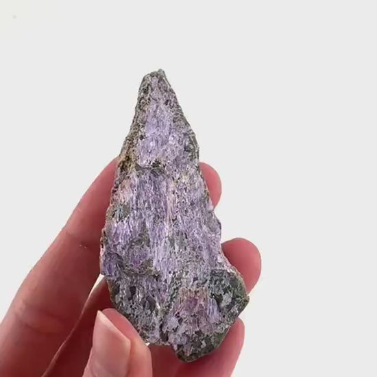 Stichtite | raw purple stichtite with serpentine, mineral specimen from South Africa