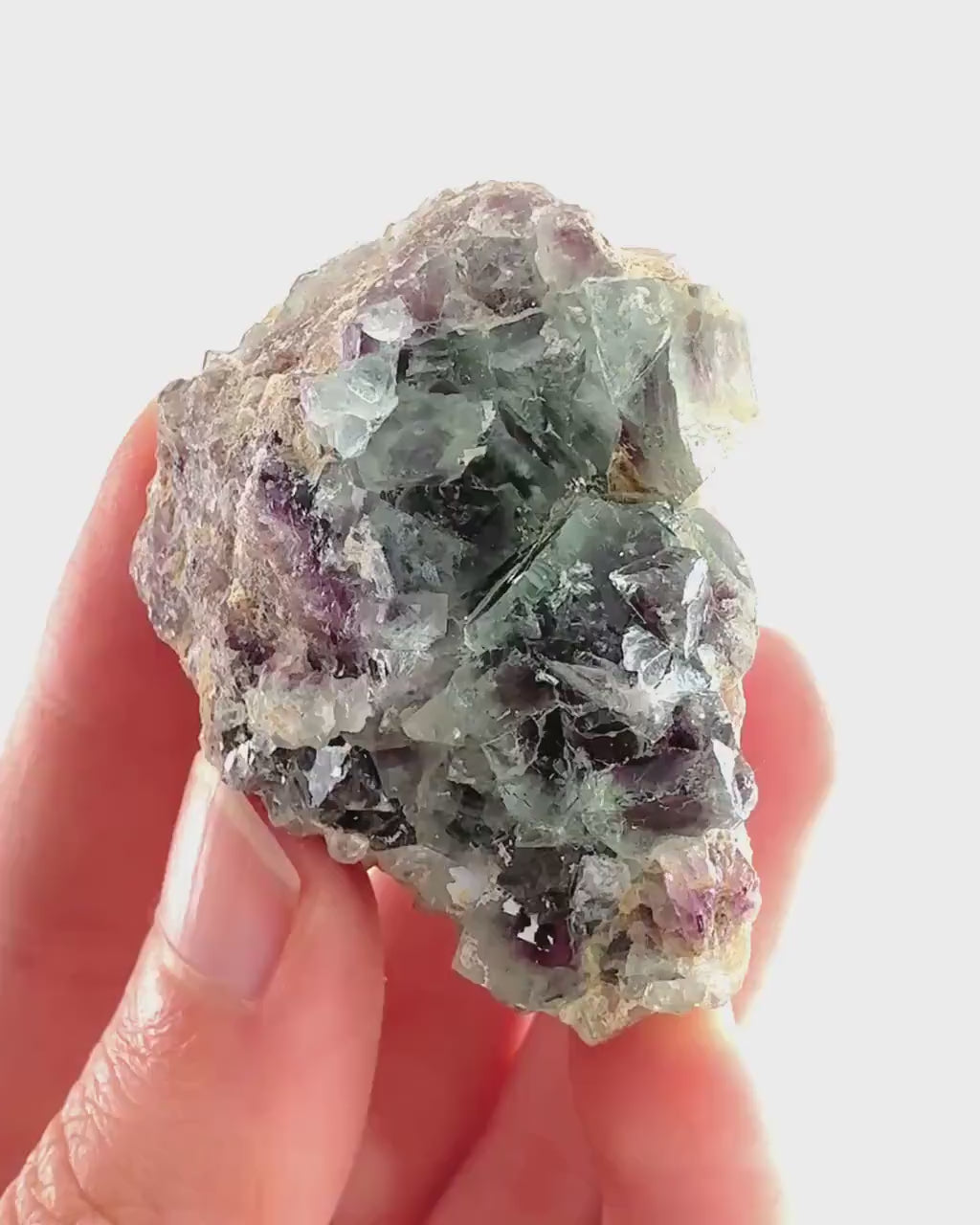 Okorusu Fluorite | green & purple crystal cluster, mineral specimen from Namibia