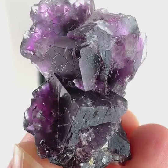 Okorusu Fluorite (Namibia) | purple fluorite cluster, raw fluorite crystal, mineral specimen
