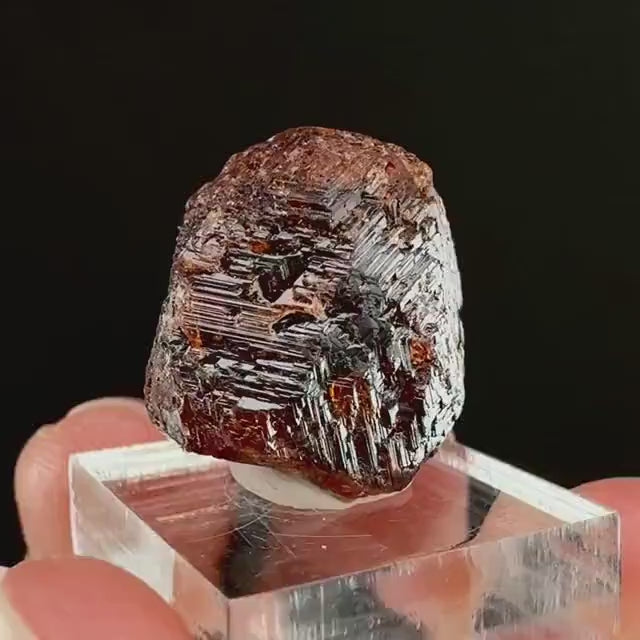 Etched Spessartine Garnet (Pakistan) | red garnet, raw crystals, rough red garnet, dark red garnet, garnet crystal