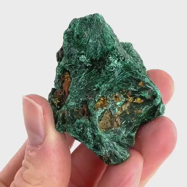 Fibrous Velvet Malachite Specimen (Congo), natural malachite, velvet malachite, malachite crystal