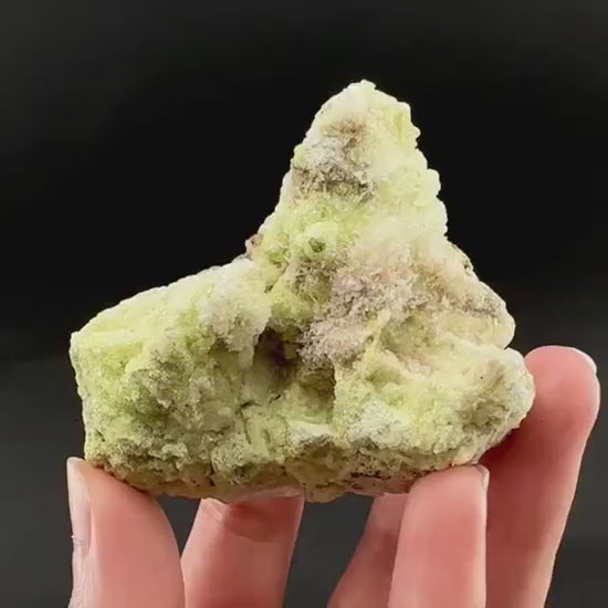 Hyalite Opal on Matrix | UV reactive crystal, green fluorescent mineral specimen from Namibia