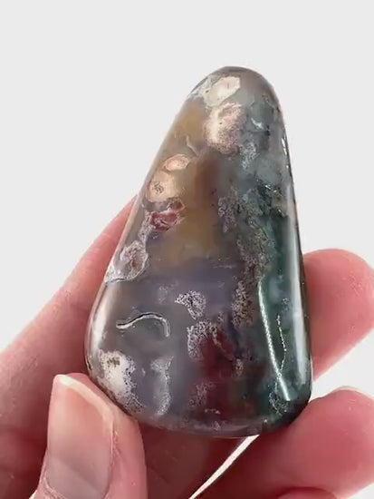 Orbicular Ocean Jasper Cabochon | Natural Gemstone