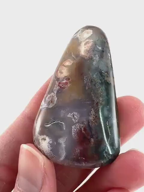 Orbicular Ocean Jasper Cabochon | Natural Gemstone