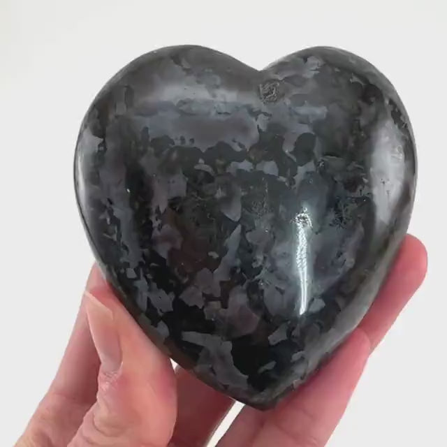 Indigo Gabbro Heart, merlinite heart, Gabbro Palm stone, Merlinite palm stone, Indigo Gabbro, crystal heart