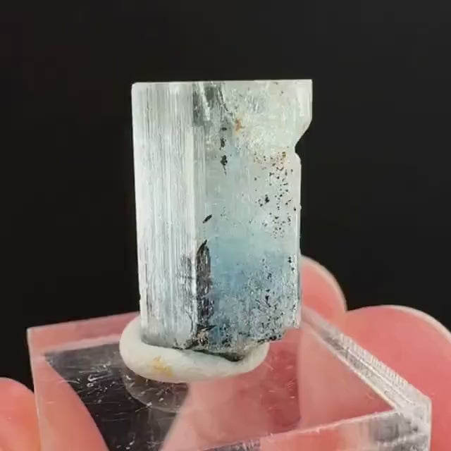 Beryl var. Aquamarine (Namibia) | natural aquamarine crystal, mineral specimen