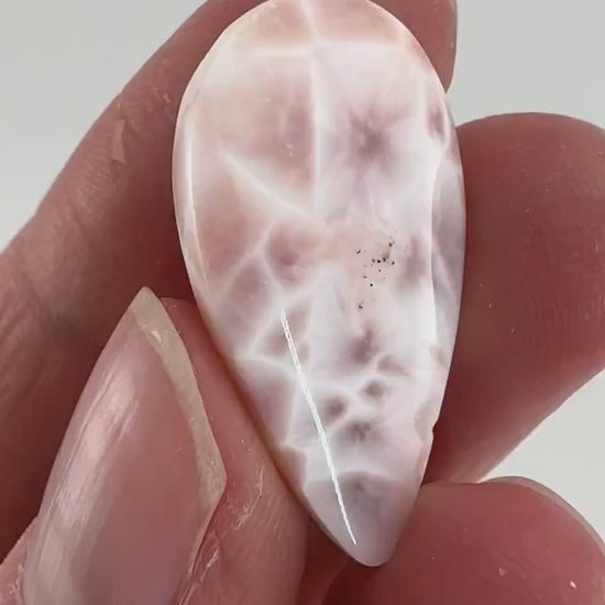 Pink Natrolite Cabochon, pink larimar cabochon, gemstone cabochon, natrolite cab, polished natrolite