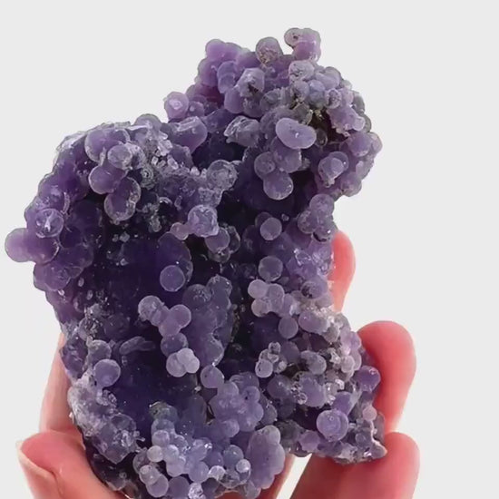 Purple Grape Agate | botryoidal crystal cluster, mineral specimen from Indonesia