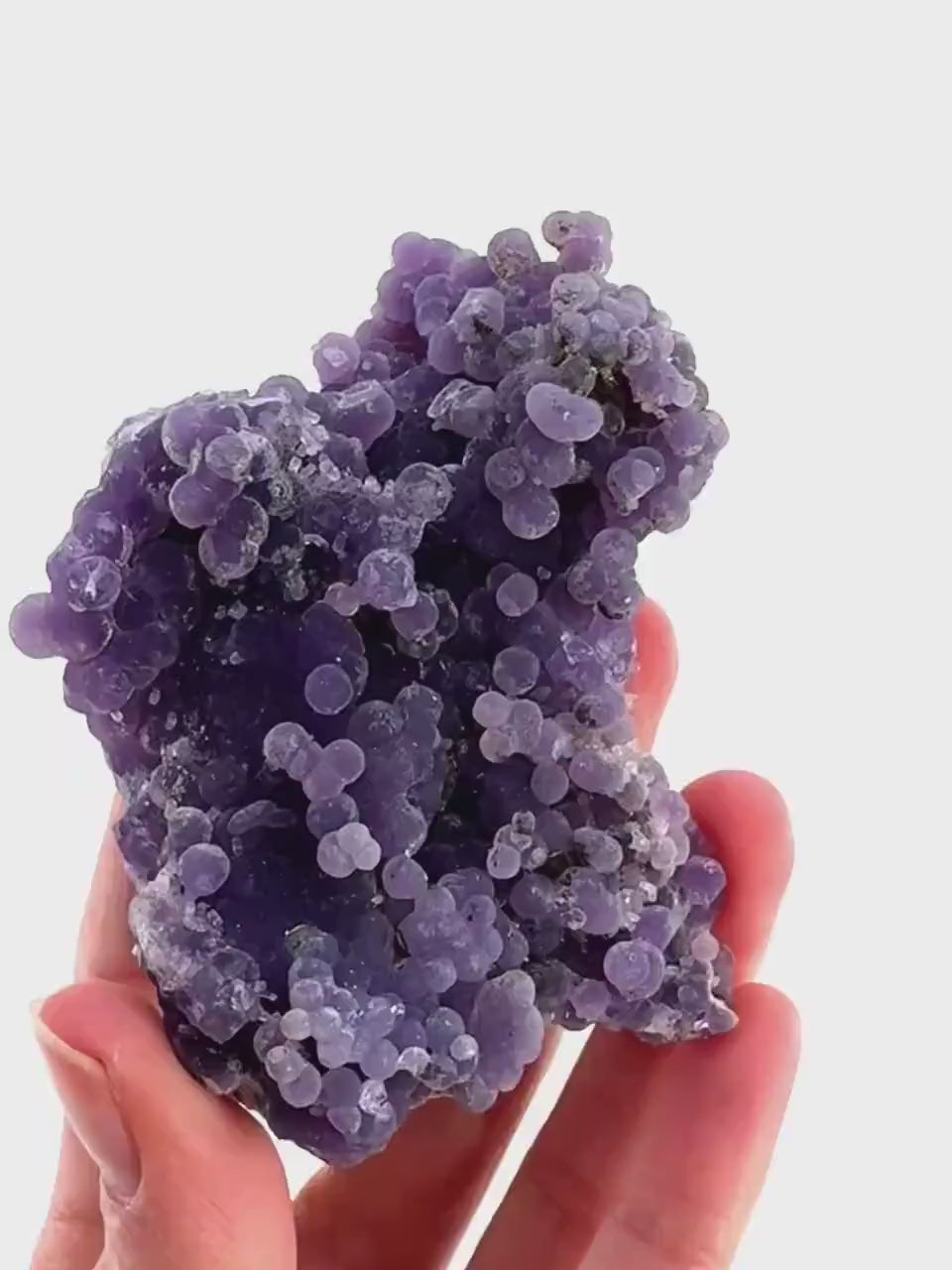 Purple Grape Agate | botryoidal crystal cluster, mineral specimen from Indonesia