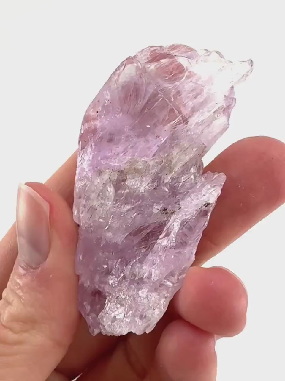 Lavender Kunzite (Pakistan) | pink kunzite, spodumene, kunzite crystal, raw kunzite, mineral specimen