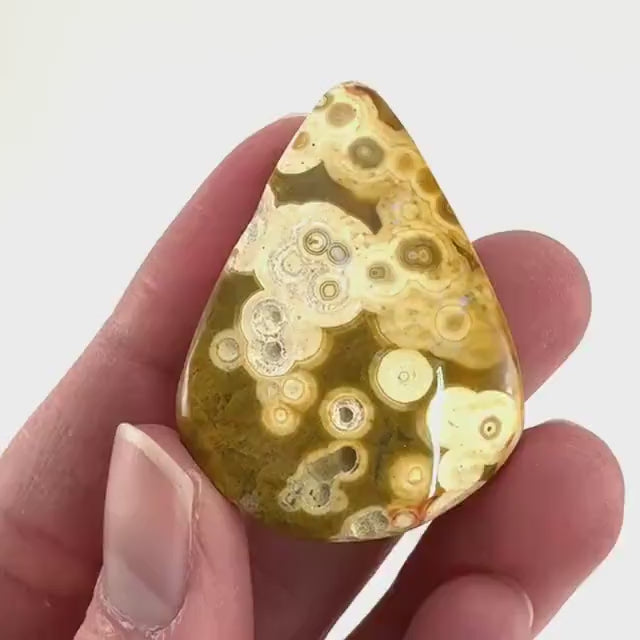 Orbicular Ocean Jasper Cabochon | Natural Gemstone