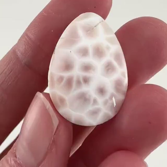 Pink Natrolite Gemstone Cabochon