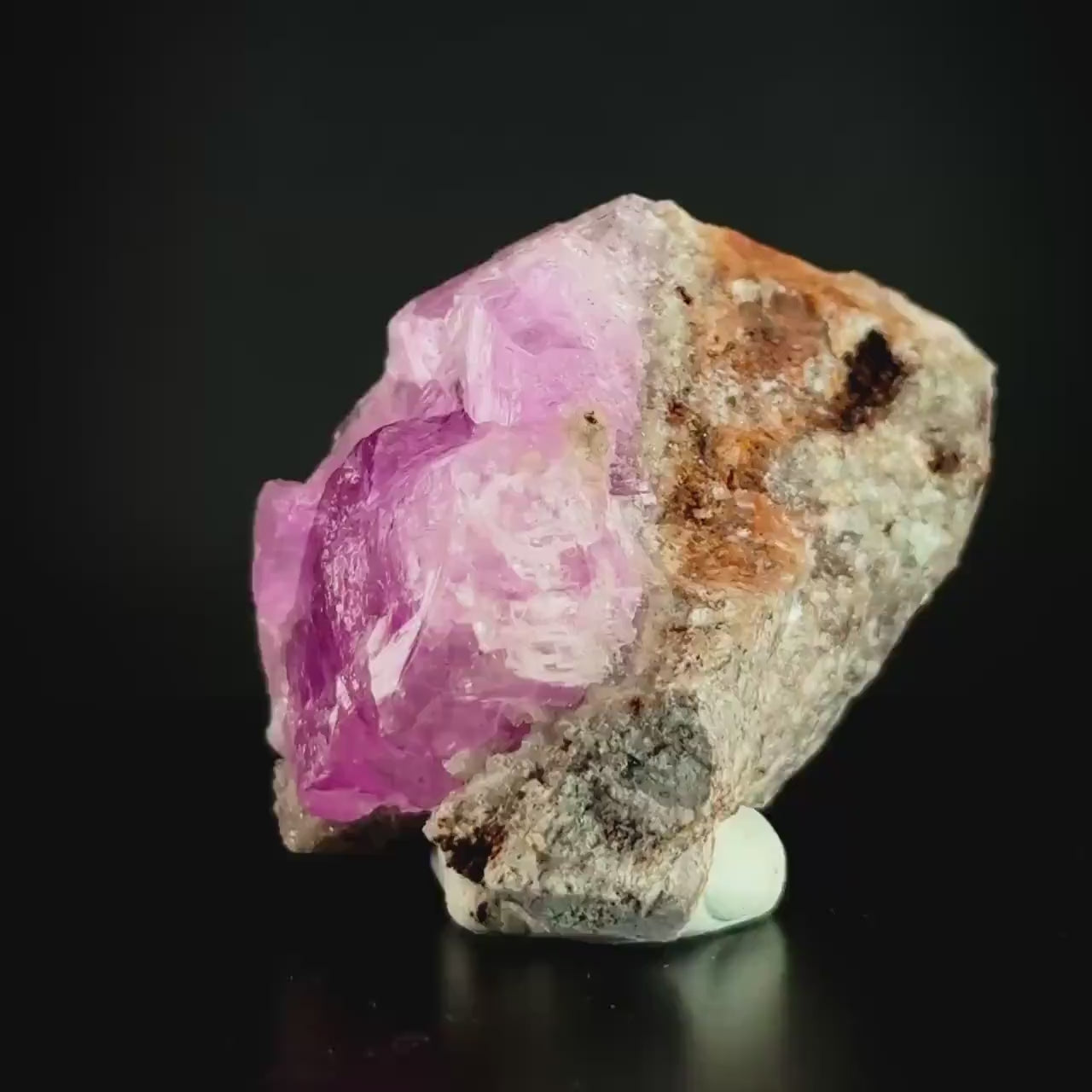 Gem Cobaltoan Calcite | translucent pink cobaltoan crystal cluster, mineral specimen