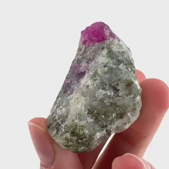 Ruby on Matrix | Natural crystal cluster, UV reactive, raw mineral specimen (Pakistan)