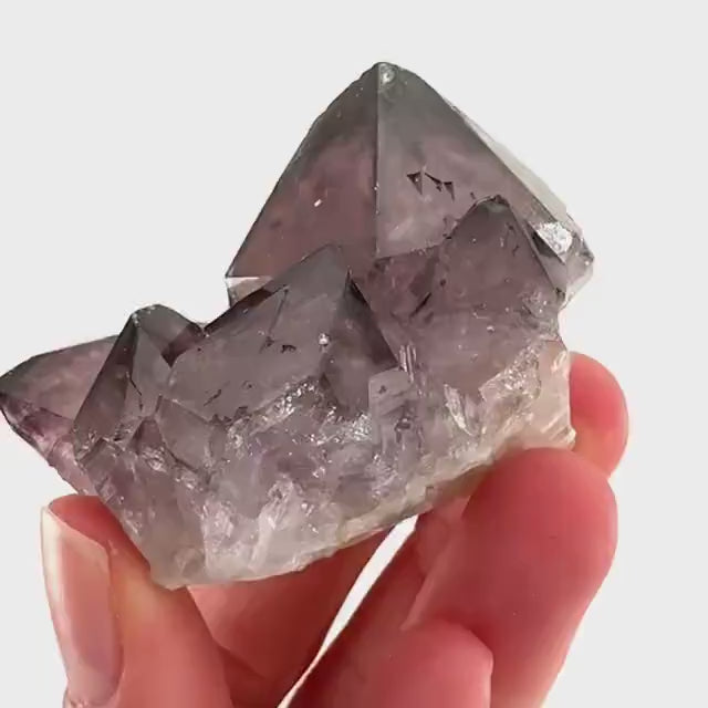 Spirit Quartz Crystal | raw natural purple amethyst cactus quartz, mineral specimen