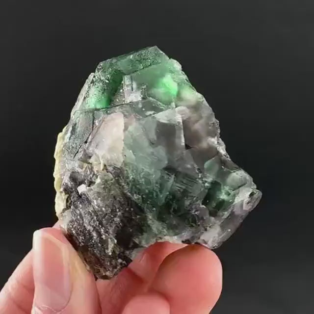 Fluorite | green crystal, mineral specimen from Erongo, Namibia