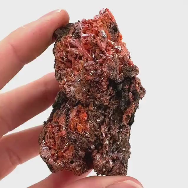 Crocoite Specimen (Australia), raw crocoite, crocoite crystal, orange crocoite, mineral specimen, rare minerals