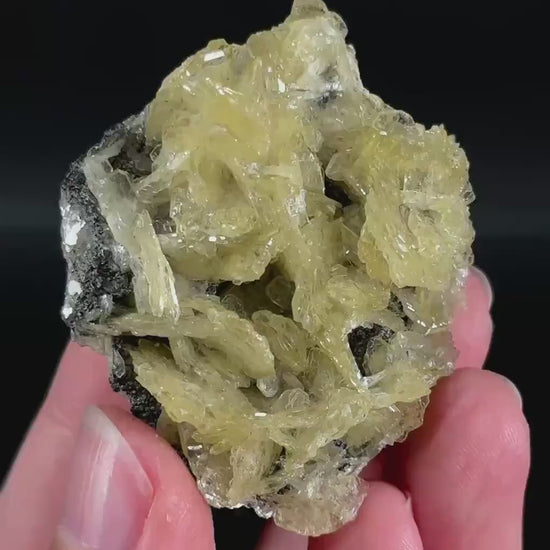 Baryte (Namibia) | yellow baryte crystal, rare mineral specimen