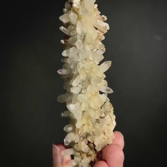 Hyalite Opal & Lattice Quartz on Feldspar (Namibia), UV reactive hyalite opal, rare mineral specimen