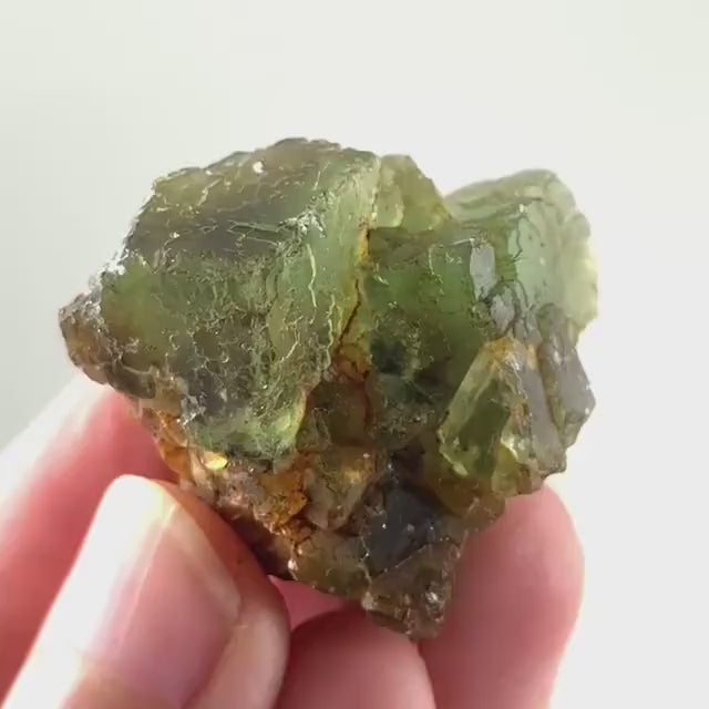 Okorusu Fluorite (Namibia) | green fluorite cluster, raw fluorite crystal, mineral specimen