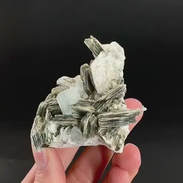 Aquamarine with Muscovite | natural blue crystal, mineral specimen from Pakistan