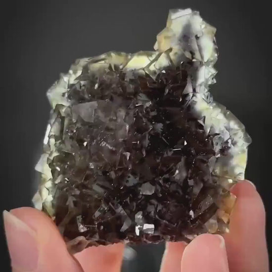 Okorusu Fluorite (Namibia) | “Honey Pocket” fluorite cluster, yellow fluorite crystal, mineral specimen