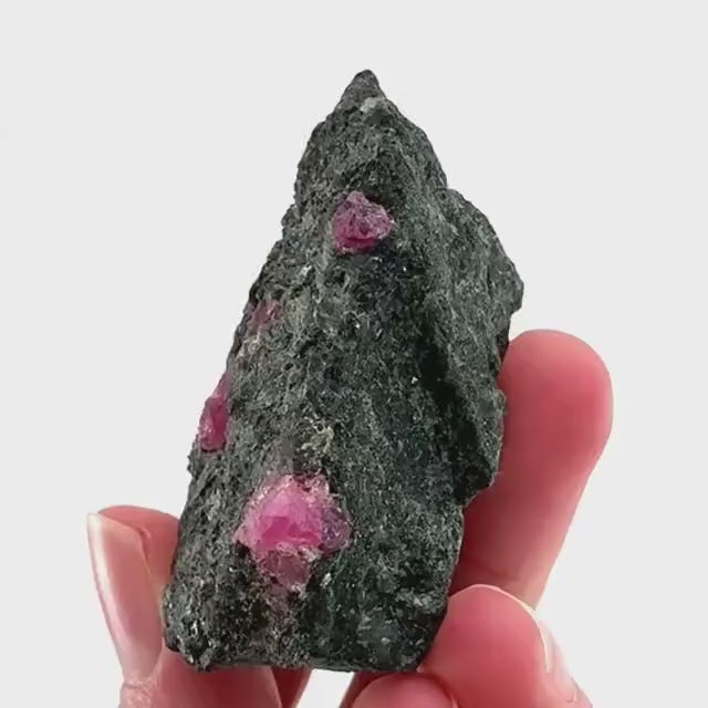 Ruby on Matrix | genuine raw red ruby crystal, natural mineral specimen