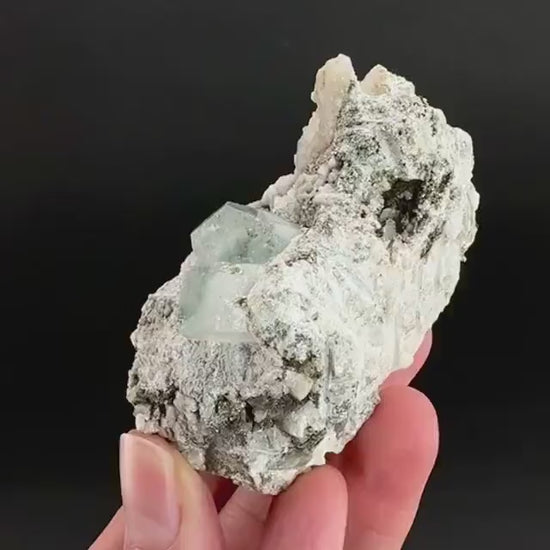 Aquamarine with Quartz & Albite | natural blue crystal, mineral specimen from Pakistan