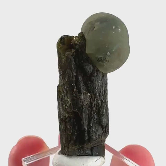 Prehnite with Epidote | Botryoidal green crystal, mineral specimen from Mali