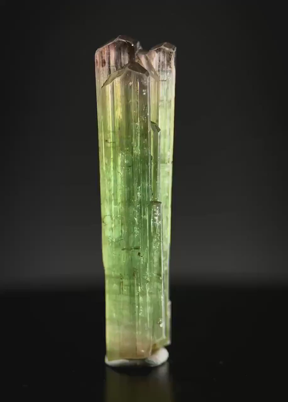 Watermelon Tourmaline | Green & Pink Bi-Color Elbaite Crystal, mineral specimen from Paprok