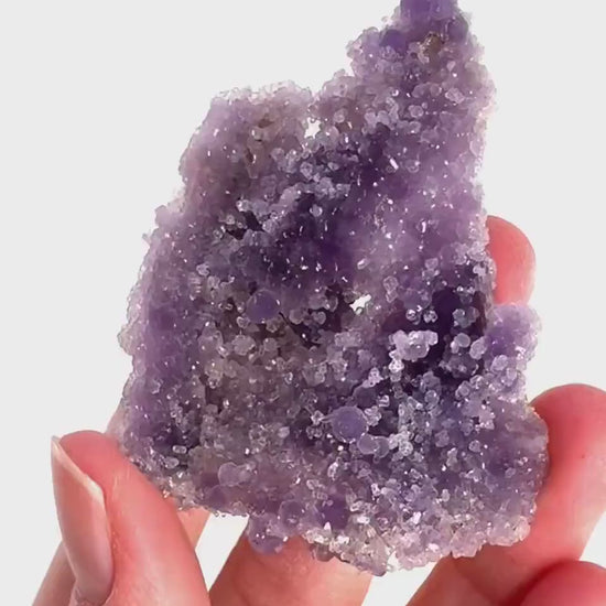 Purple Grape Agate | botryoidal crystal cluster, mineral specimen from Indonesia