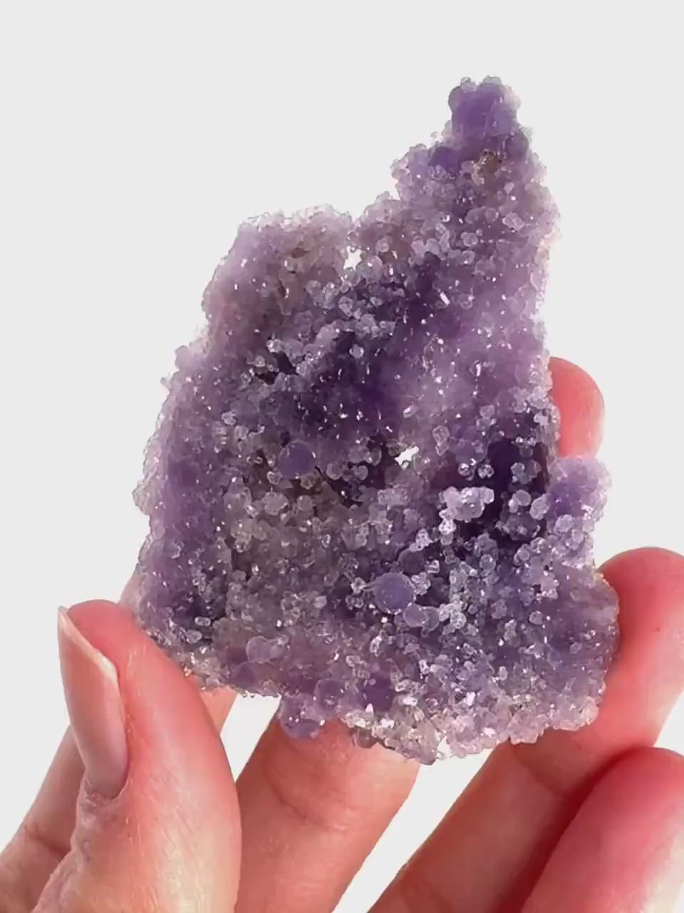 Purple Grape Agate | botryoidal crystal cluster, mineral specimen from Indonesia