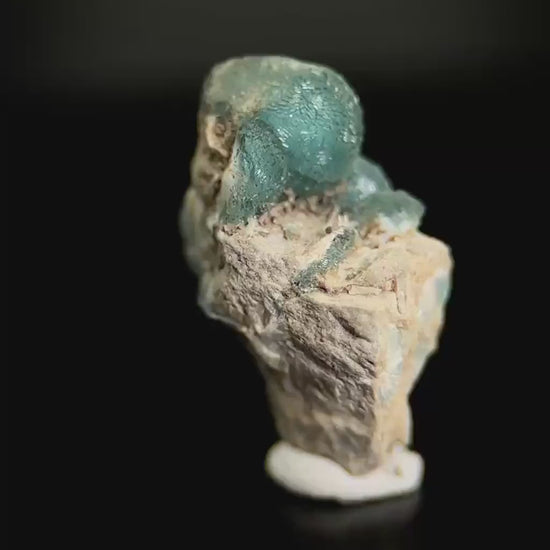 Blue Wavellite (Arkansas, USA) | crystal cluster, rare mineral specimen