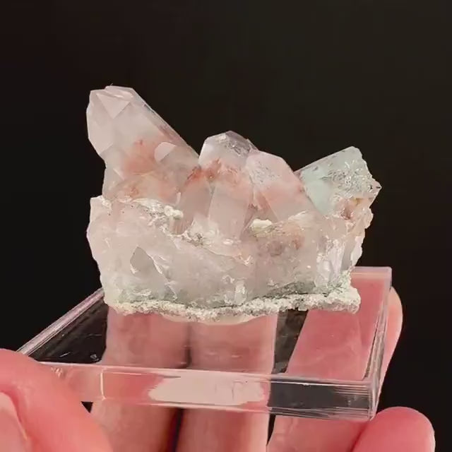 Rare! Ajoite, Copper, & Kaolinite Included Quartz (South Africa) | ajoite quartz, blue quartz, rare minerals, terminated ajoite quartz