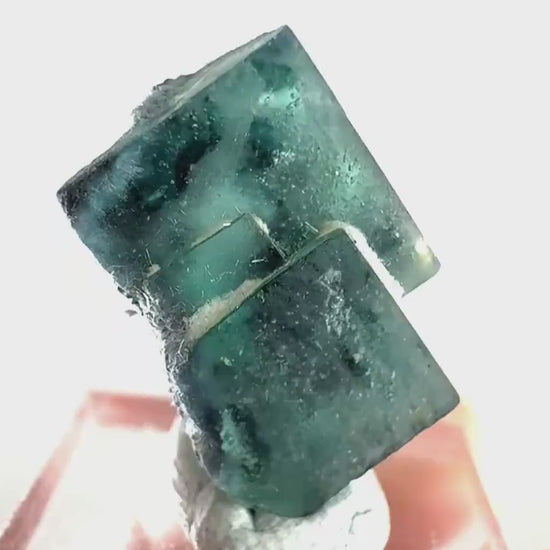 Okorusu Fluorite (Namibia) | green-blue fluorite cluster, raw fluorite crystal, mineral specimen
